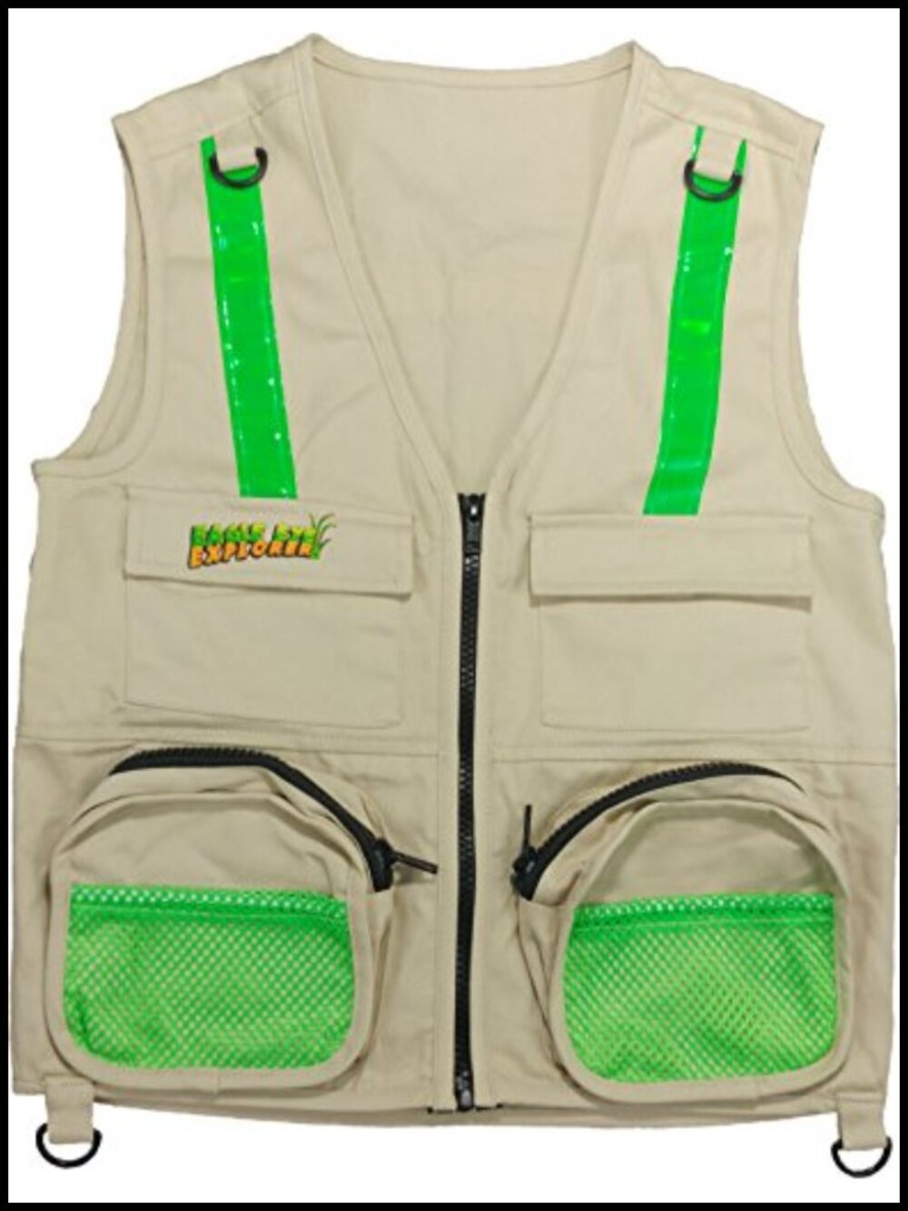Kids Cargo Vest with Reflective Safety Straps, Cotton, Utility Vest